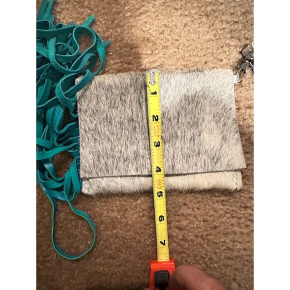 NWOT Western Style Cow Hyde Clutch - Picture 9 of 11